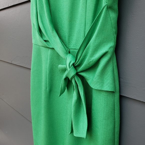 The Limited Kelly Green Tie Front Sheath Dress - 2 - Picture 3 of 16